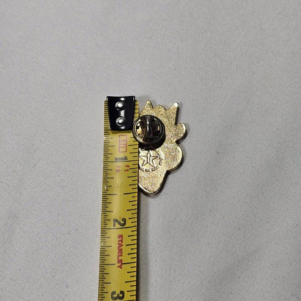Vintage Cloisonne Floral Lady Slipper Orchid Brooch Pin - Picture 3 of 3